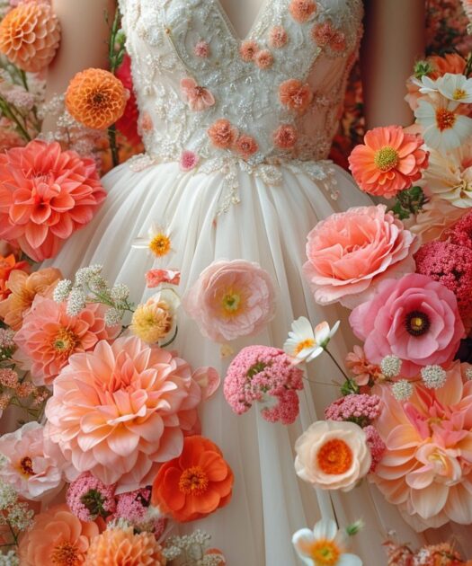 Quand les fleurs rencontrent la mode : secrets d’une robe parfaite