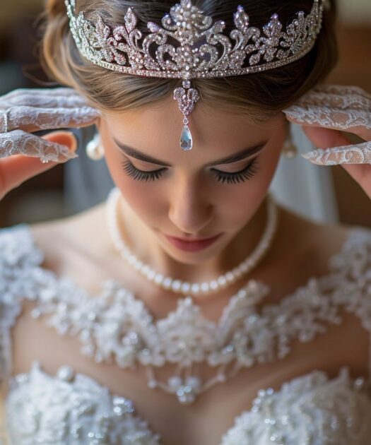 Accessoiriser votre robe de mariée princesse pour un mariage féerique