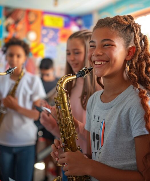 Favoriser l’expression créative chez les jeunes à travers les instruments de musique