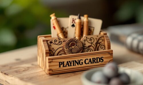 Porte-cartes à jouer personnalisé en bois gravé : un cadeau parfait pour les enfants