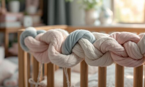 Tour de lit tressé : confort et sécurité pour la chambre de bébé