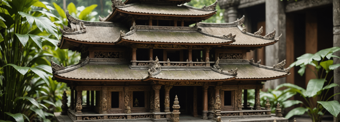 Maquettes inspirées des temples et portes balinaises