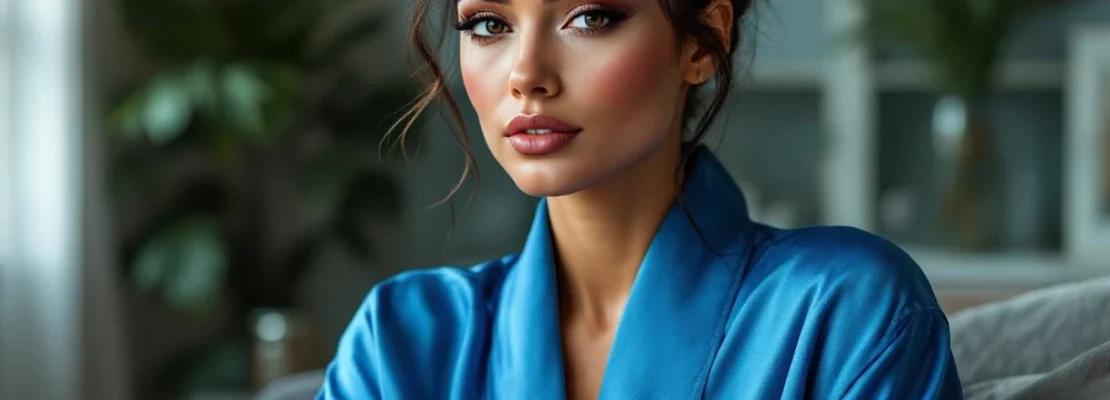 Look glamour : robe bleu électrique et maquillage coordonné pour un style inoubliable