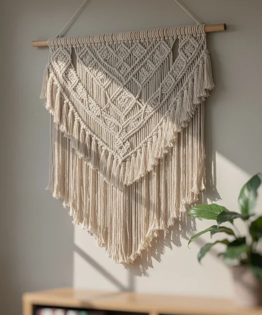 Macramé XXL en 2026 : pourquoi les grandes pièces murales deviennent incontournables
