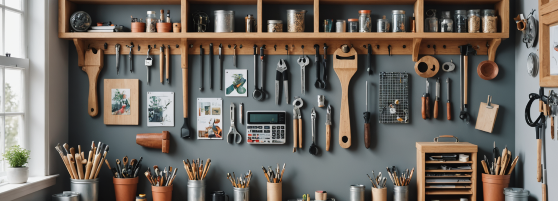 Atelier de modélisme bien rangé : pourquoi un petit portemanteau mural est idéal pour un espace créatif