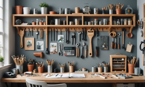 Atelier de modélisme bien rangé : pourquoi un petit portemanteau mural est idéal pour un espace créatif