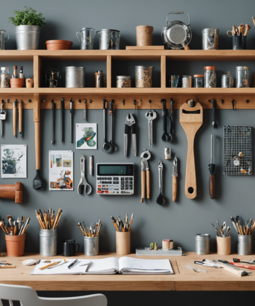 Atelier de modélisme bien rangé : pourquoi un petit portemanteau mural est idéal pour un espace créatif