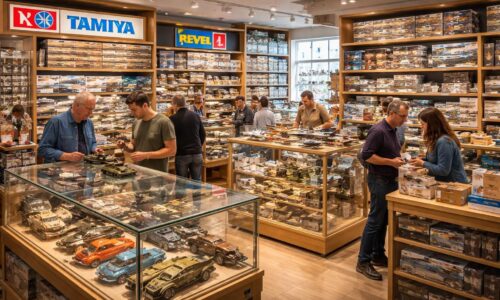 Boutiques modélisme et stratégies niche avec communautés Tamiya et Revell pour passionnés