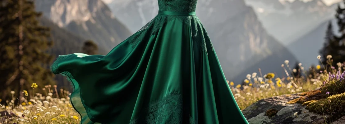 Tout savoir sur la robe vert émeraude pour un mariage à la montagne