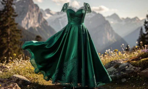 Tout savoir sur la robe vert émeraude pour un mariage à la montagne