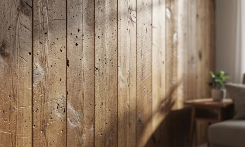 Du grain et du caractère : le charme intemporel des habillages muraux en bois