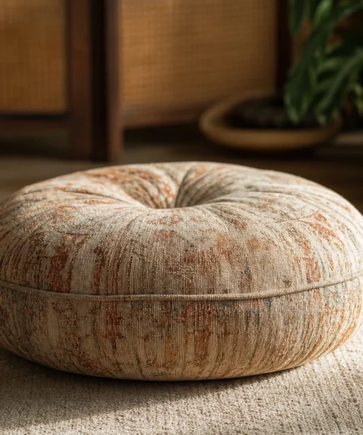 Coussin rond 50 cm : confort généreux et présence décorative incontournable