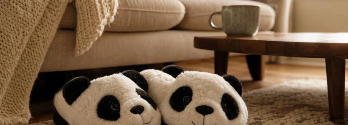 Chaussons panda : l’accessoire cocooning irrésistible pour sourire tout l’hiver